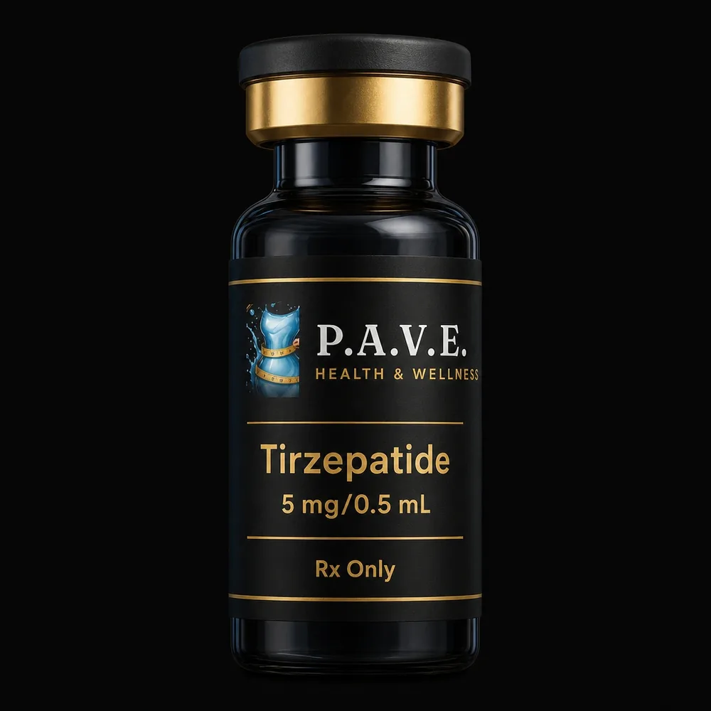PAVE Health & Wellness tirzepatide vial — 10 mg/mL